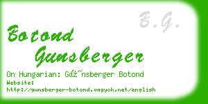 botond gunsberger business card